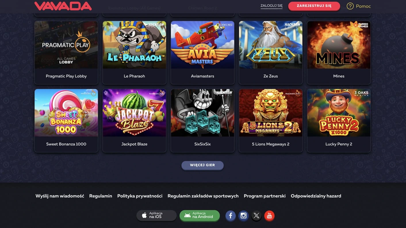 Vavada aplikacja mobilna Polska - pobierz apk na Android i iOS